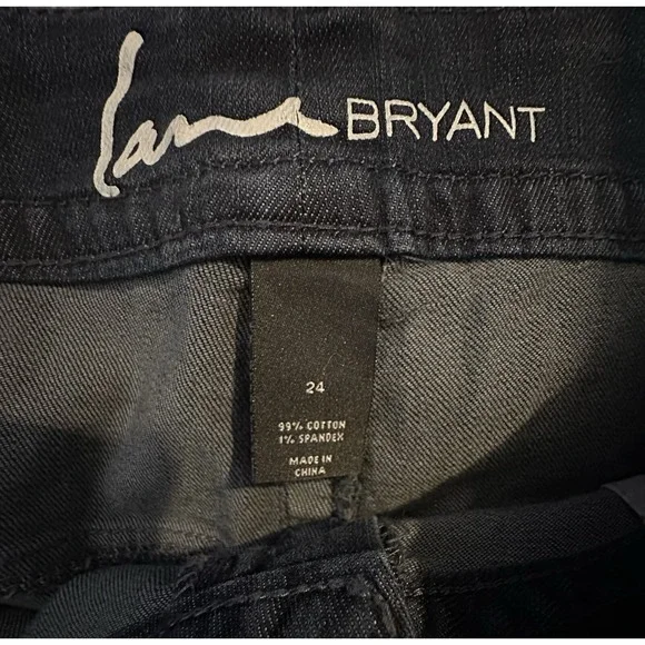 Lane Bryant Straight Leg Jeans Womens 24 (46-W/32-I) Blue Dark Wash Denim - Picture 3 of 3